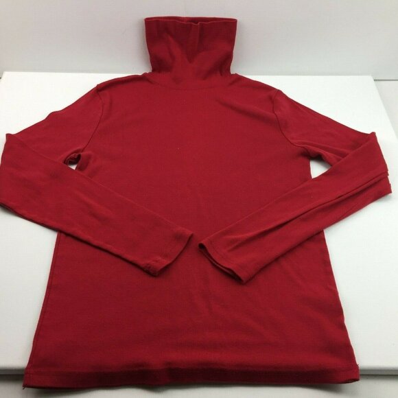 Faded Glory Womens Red Long Sleeve Turtleneck Basic Layer Fall Size Large 12-14 - Picture 2 of 3